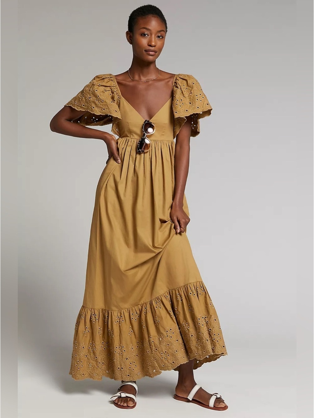 Anthropologie En Saison Hayley Flounced Maxi Dress